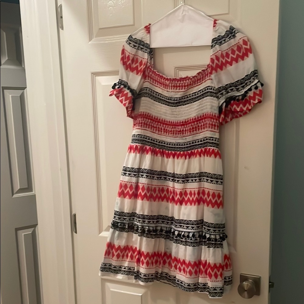 Multicolor Patterned Dress